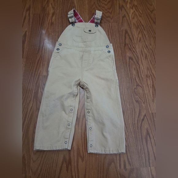 Janie and Jack Beige Overalls Size 18-24mo - Picture 1 of 5